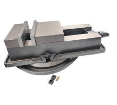 Тиски станочные прецизионные поворотные L губок 200 мм, серия QM16200 Swivel